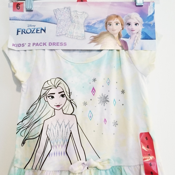 Disney Frozen Princess Elsa and Princess Anna Girl's Dress Bundle NWT Size 6 - Picture 7 of 13